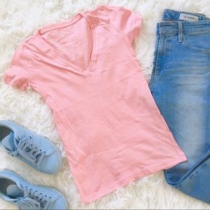 J. Crew V-Neck Pink Tee